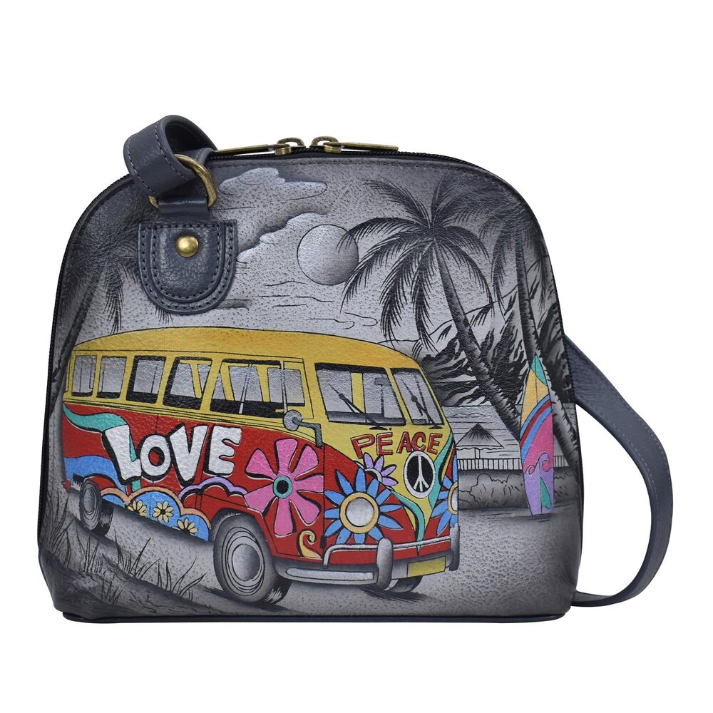 7778 Original Leather Hand-Painted Small Multi Compartment Zip-Around